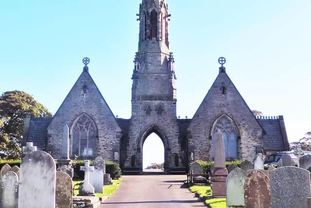 Whitby Cemetery chapel.