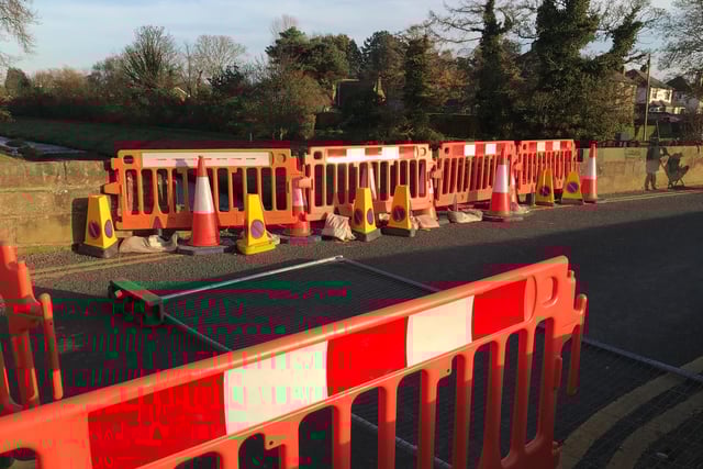 A stretch of the bridge's parapet measuring 15-20ft has been damaged.