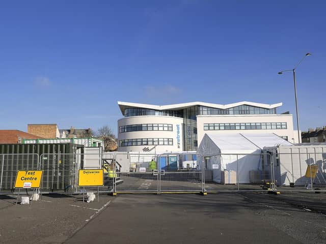 New walk through coronavirus testing facility at William Street Coach park in Scarborough.