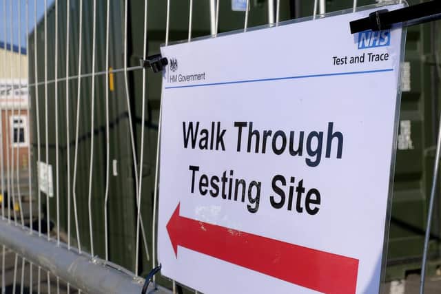 New walk through coronavirus testing facility at William Street Coach park in Scarborough.