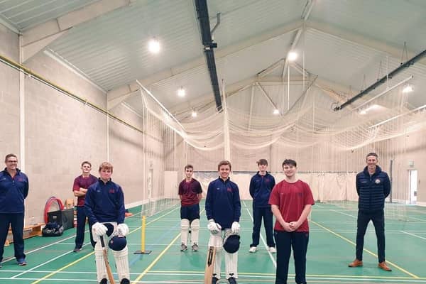 Graham Onions (back right) has joined the Scarborough College Cricket Centre of Excellence