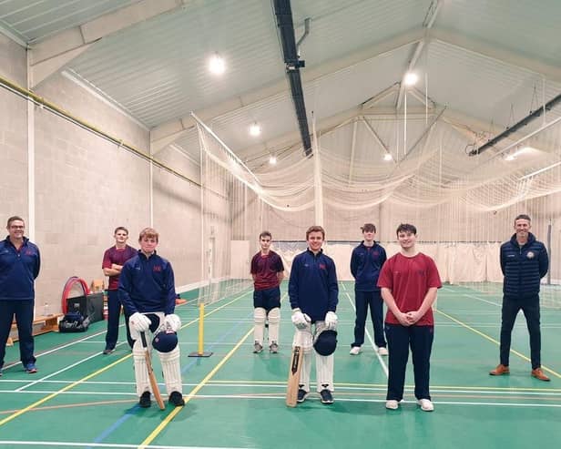 Graham Onions (back right) has joined the Scarborough College Cricket Centre of Excellence