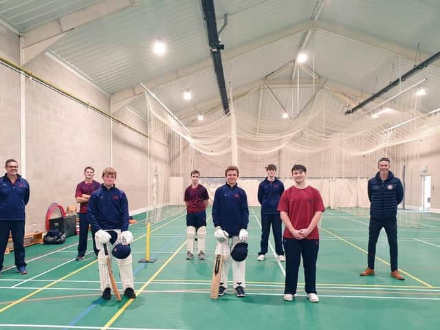 Graham Onions (back right) has joined the Scarborough College Cricket Centre of Excellence
