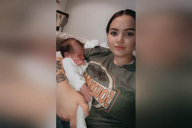 Beth and baby Harlow