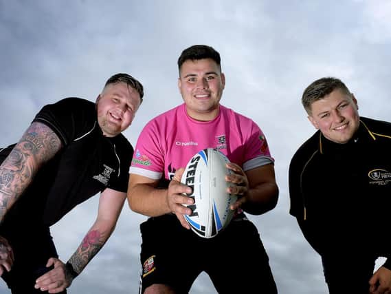 From left, Alex Paddock, Liam Braithwaite and Tom Read are planning a return to action for The Scarborough Pirates in 2021. PICTURES: RICHARD PONTER