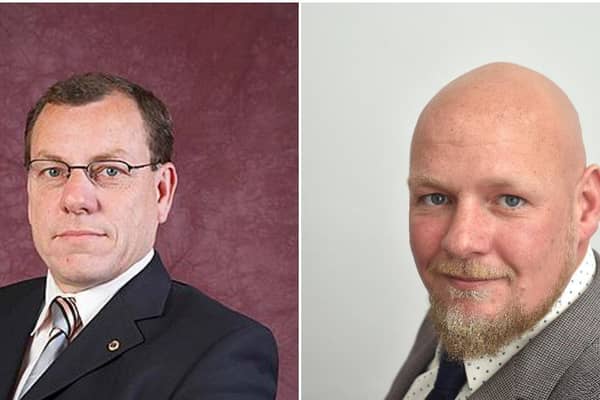 Councillors Sam Cross, left, and Neil Heritage