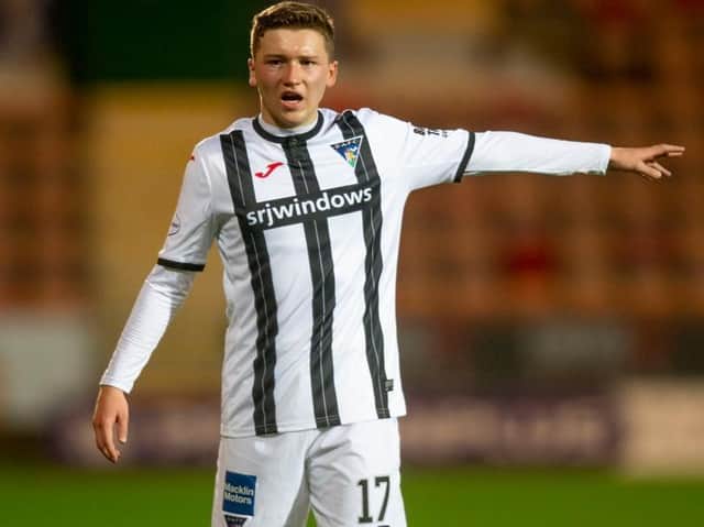 Matty Bowman in action for Dunfermline Athletic on Saturday. Picture: Dunfermline Athletic FC