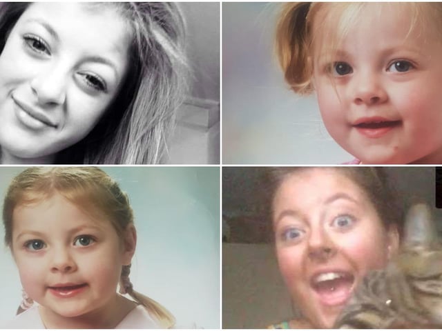 Four images of Leah, released by police.