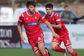 Jordan Deacey in action during his short stint with Scarborough Athletic