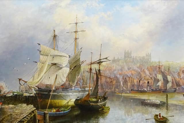 Richard Weatherill painting of Whitby harbour.