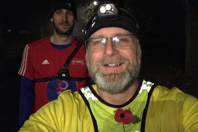 Organisers of the Run to Remember Dale Hepples (front) and Andy Messenger