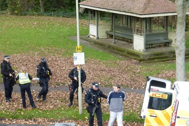 The man was taken into custody