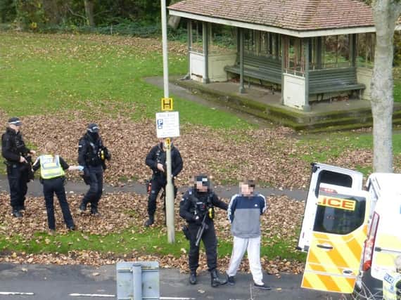 The man was taken into custody