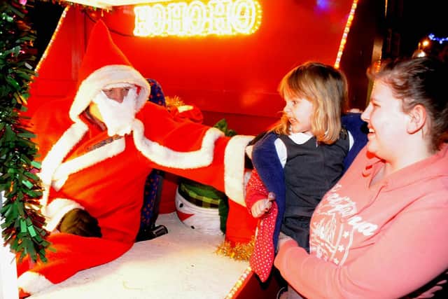 The Filey Lions sleigh pictured touring the town in 2012.