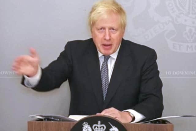 Prime Minister Boris Johnson addresses the Commons. Photo: PA
