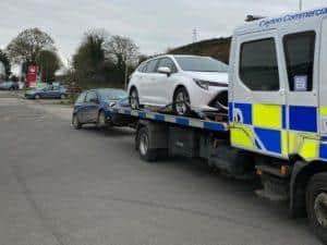 Two vehicles were seized in Scarborough.
