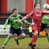 Jamie Vermiglio in action for Scarborough FC against Hyde in February 2007.