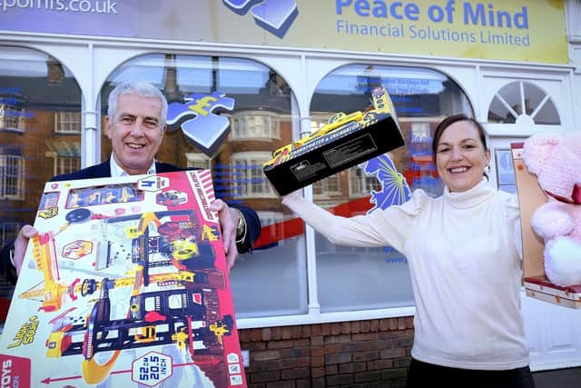 Organiser Nigel Wood, left, and Peace of Mind Financial Solutions Business Manager Debbie Malton.