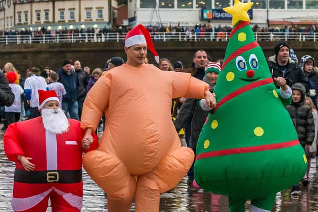 Last year's Boxing Day dip in Whitby.