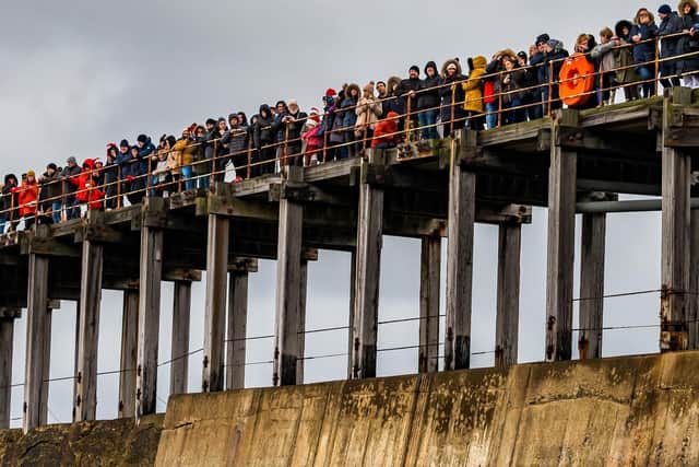 A large crowd at last year's Boxing Day dip in Whitby.