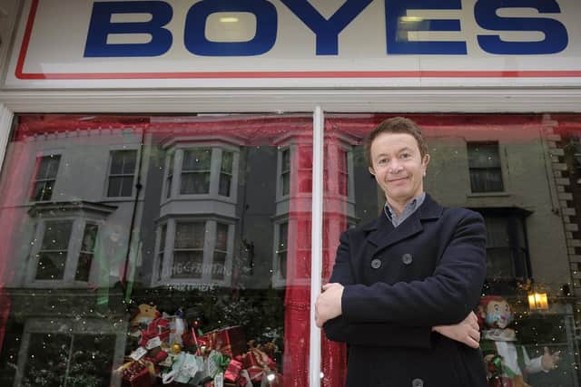 Store manager Chris Golder outside the store.