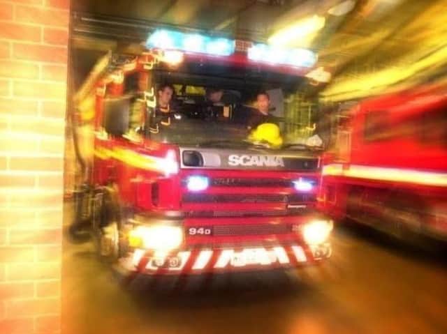 Fire crews were called to help rescue the trapped youngester