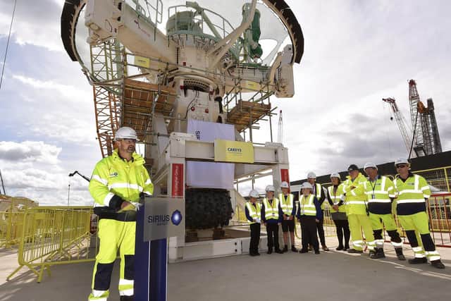 Unveiling of the drill at Woodsmith Mine.