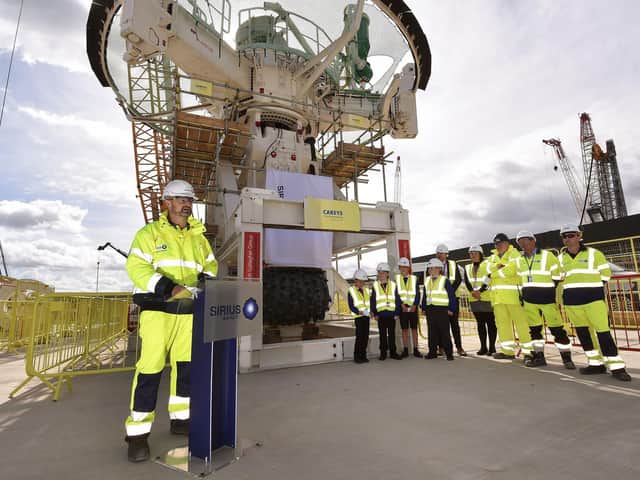 Unveiling of the drill at Woodsmith Mine.