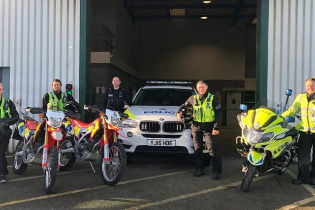 Some of the members of the new off-road motorbike police team