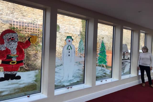 June Appleton said: “I am so pleased to be working with The Hall, they have so many ideas for me to develop into paintings and I love the challenge. It’s lovely to be able to bring some festive cheer to the residents.”