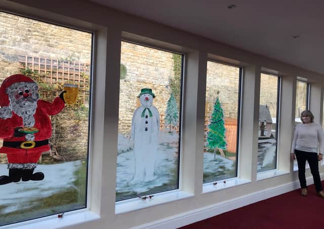 June Appleton said: “I am so pleased to be working with The Hall, they have so many ideas for me to develop into paintings and I love the challenge. It’s lovely to be able to bring some festive cheer to the residents.”