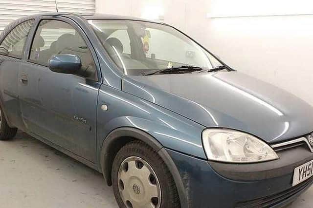 Damion was travelling in a blue Vauxhall Corsa.