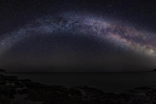 Milky Way over Ravenscar, North York Moors National Park.