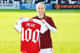 Hinderwell’s Beth Mead made her 100th appearance for Arsenal in their win over Birmingham on Sunday