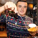 Hideout Manager Jordan Padgham serves up the home-made soup at last year's event.