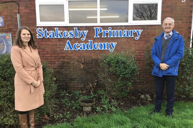 Roy Gunning, right, is leaving Stakesby Primary Academy this Friday (Dec 18). He is pictured with Emma Robson, who is taking over as principal when the new term begins after Christmas.