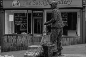 Fisherman statue at the bottom of Flowergate. 
Picture by Deborah McCarthy.