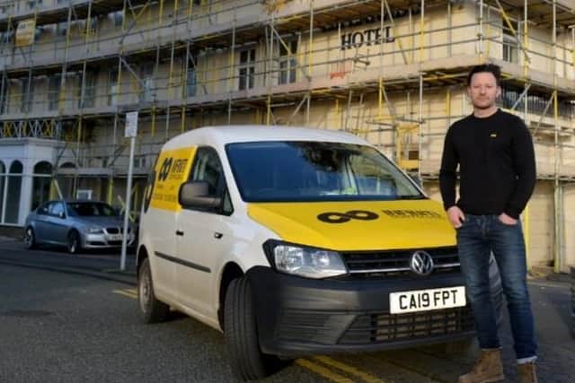 Alex Willgrass, director of the Infiniti Group, outside the Esplande Hotel in Scarborough.