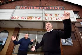 Hollywood Plaza staff Stuart Eames, left, and Andrew Nesbit when the cinema reopened earlier this year.