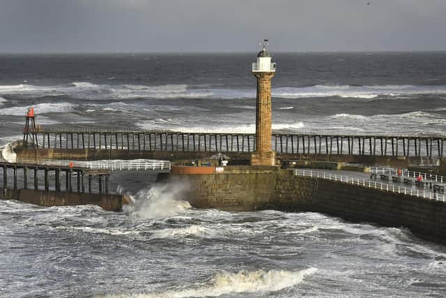 The award recognised work to restore Whitby's piers.