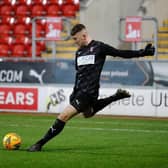 IN SAFE HANDS: Scarborough’s Alfie Burnett in action for Rotherham United in their recent FA Youth Cup clash against Arsenal