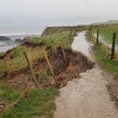 Coastguards are warning of a landslip between Whitby and Saltwick Bay
