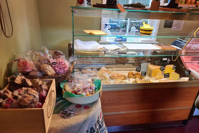 The shop offers a wide range of items, including cheeses from Botton Village