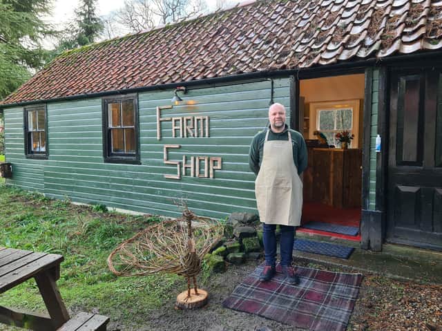 Craig Shell outside the new farm shop at the Horseshoe Hotel in Egton Bridge