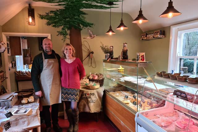 Craig with mum, Sharon Shell, inside the shop