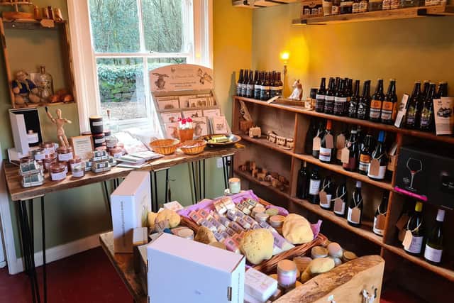 A range of locally sourced crafts and other items are also available