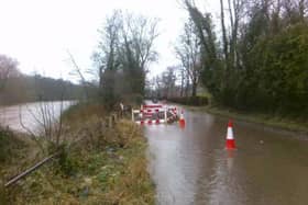 The River Esk burst its banks due to increased rainfall.