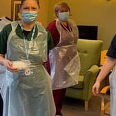 Staff and residents of Scarborough care homes get their jabs.