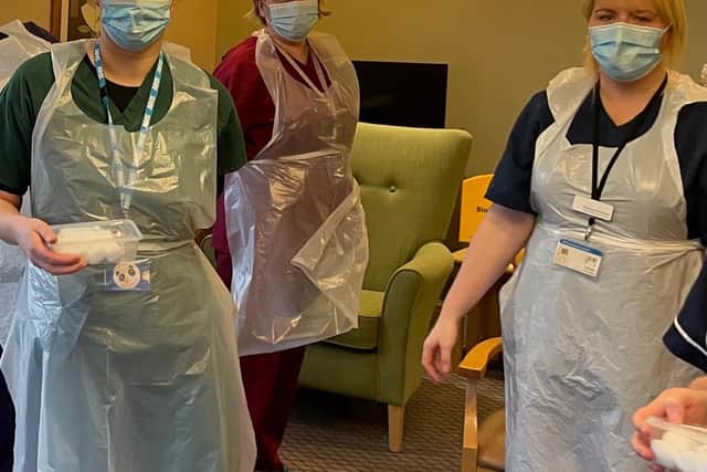 Staff and residents of Scarborough care homes get their jabs.