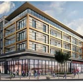 The plans for the cinema, restaurants and flats.